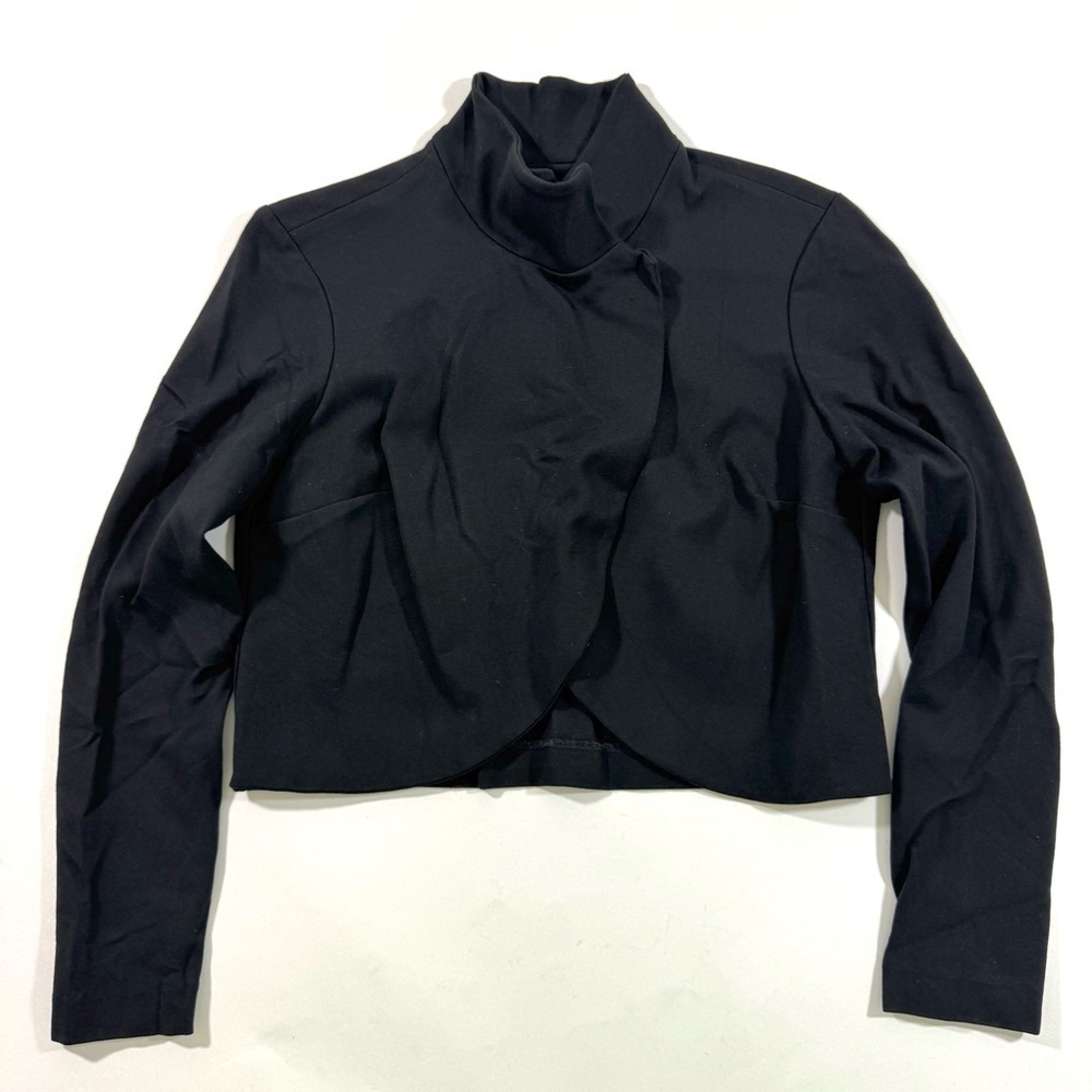 Joseph Ribkoff Ponte Knit Crop Jacket Long Sleeve Black